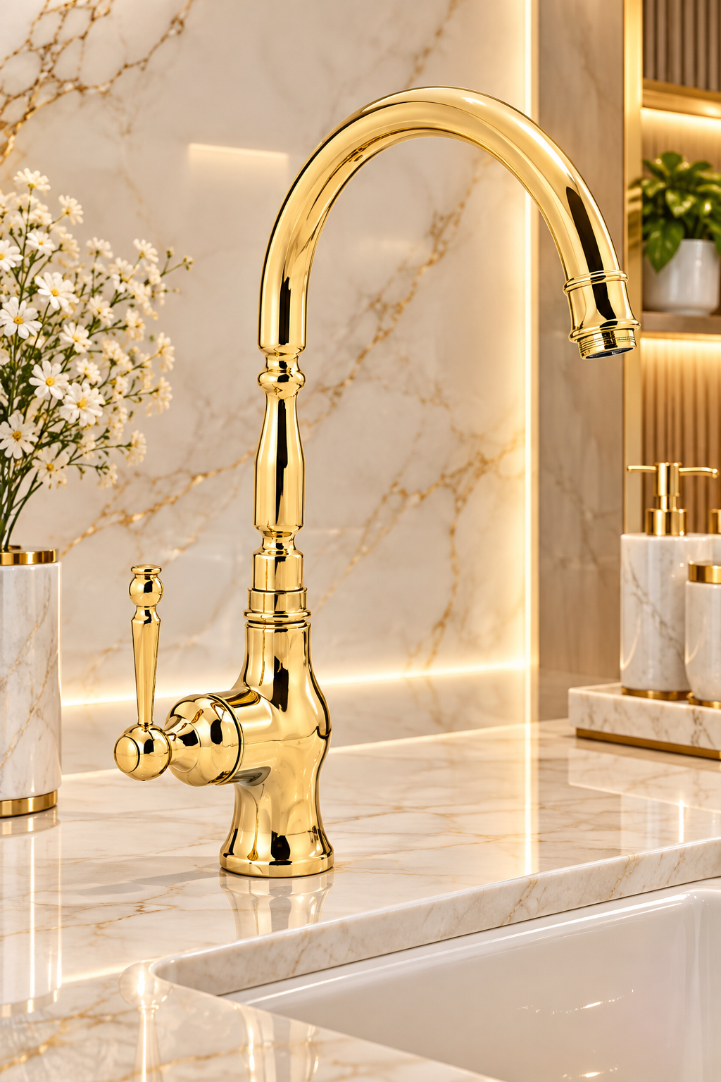 شیر ظرفشویی زرشام مدل آماتیس طلایی
